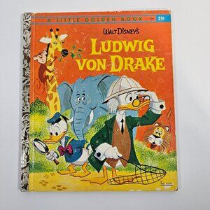 Vintage Walt Disneys Ludwig Von Drake Little Golden Book First Edition 1961 "A"